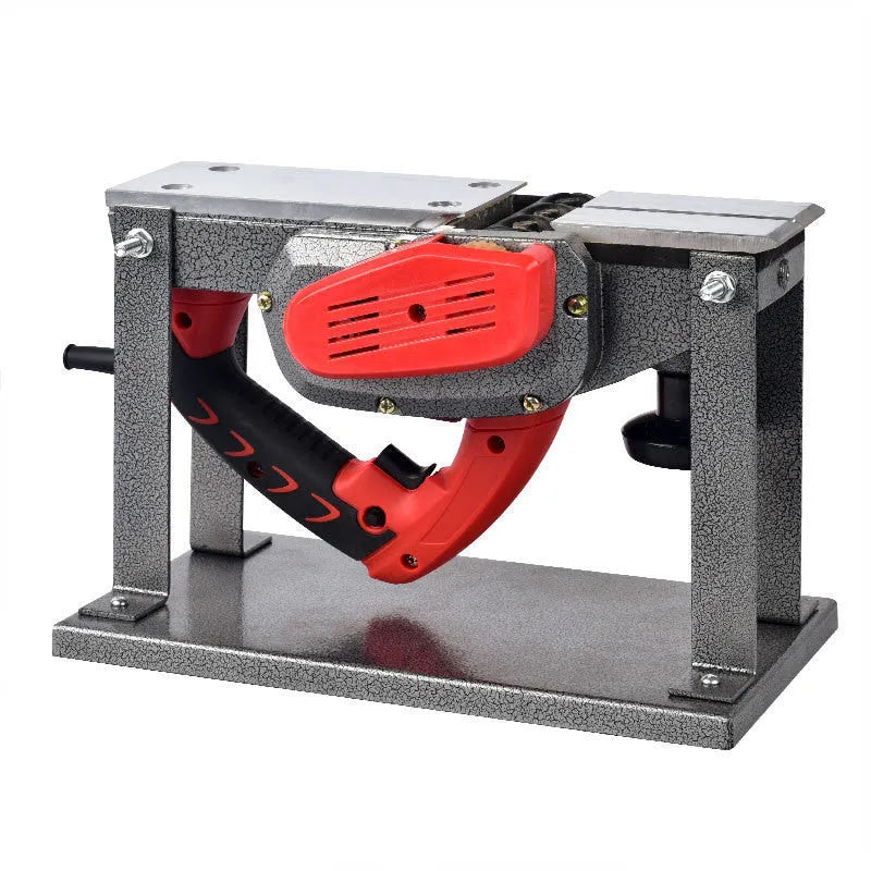 Red electric wood planer with aluminium shell, 82mm planing width