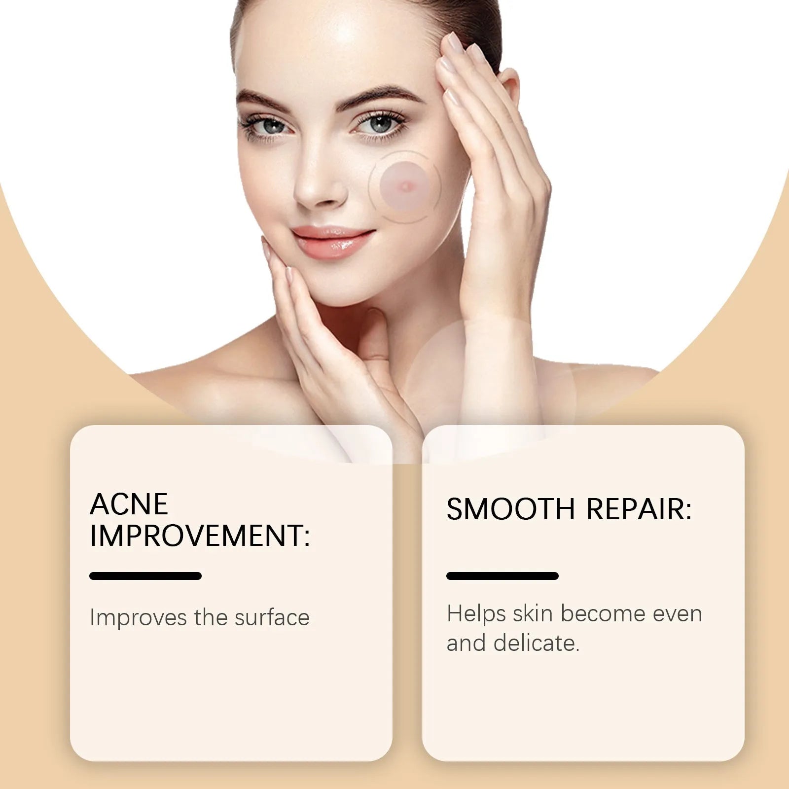Box of 8 hydrocolloid acne patches containing tea tree oil and centella extract for spot treatment