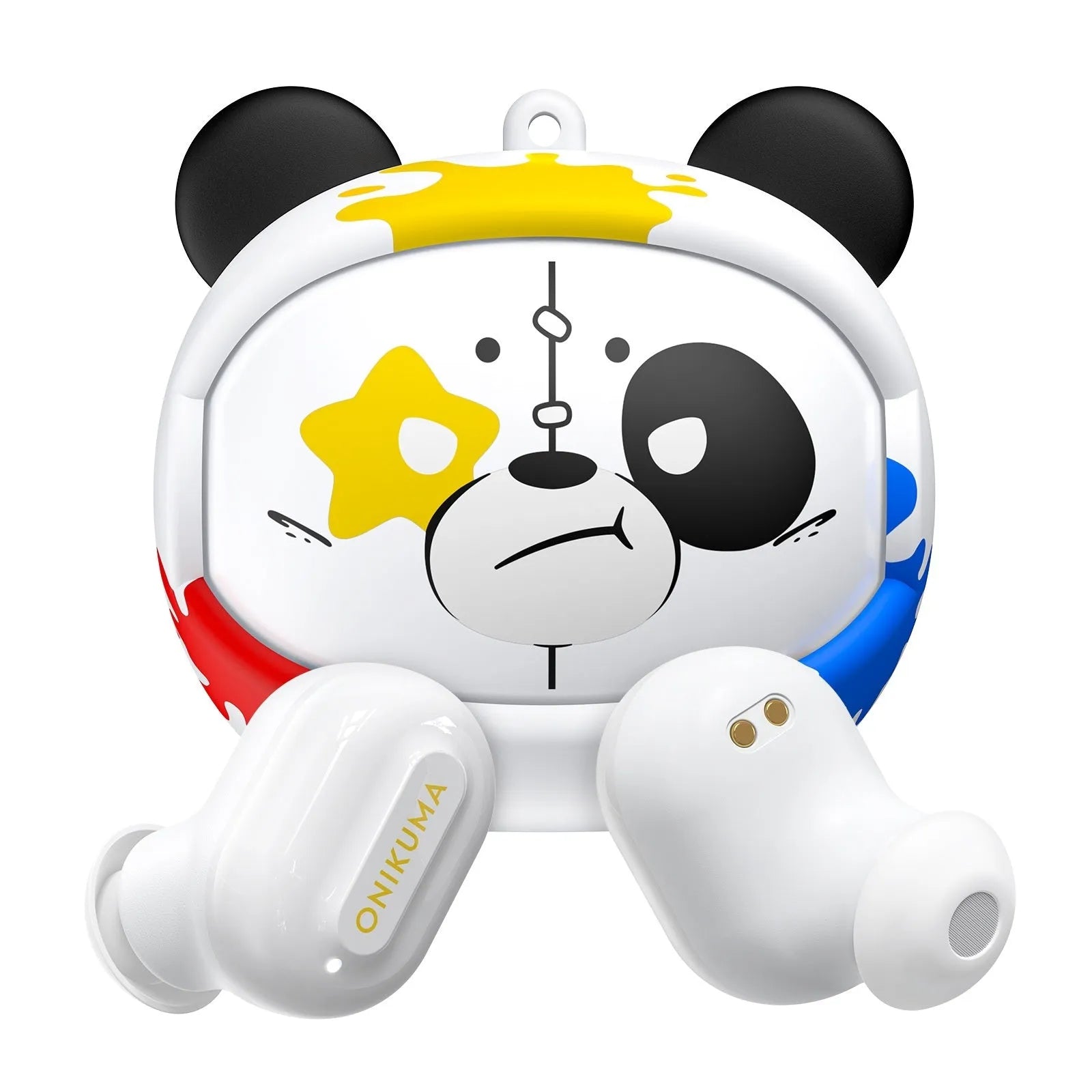 White true wireless Bluetooth headset with in-ear design and noise reduction for gaming and calls