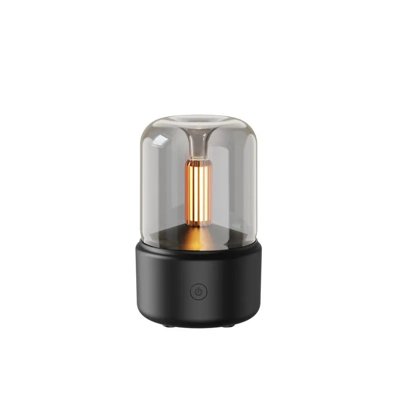 Mini USB aroma diffuser humidifier in Nordic style black with remote control and 120ml tank