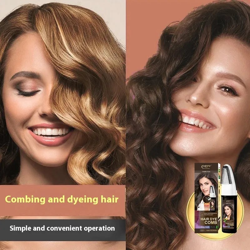 200ml tube of hair dye cream in brown, dark brown, or wine red colour.