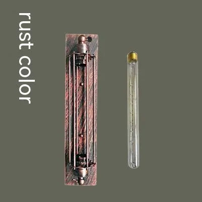 Industrial-style retro flute wall lamp made of iron in black, bronze, rust, or silver finish.