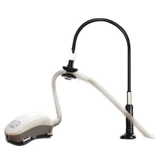 Black and white ventilator hose bracket with aluminium alloy construction measuring 95cm length