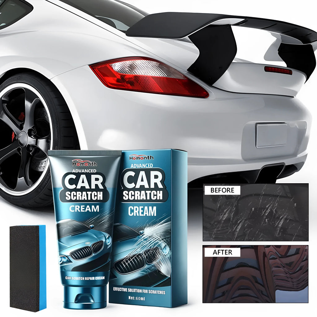 60ml car scratch repair cream tube and sponge applicator for automotive paint touch-ups