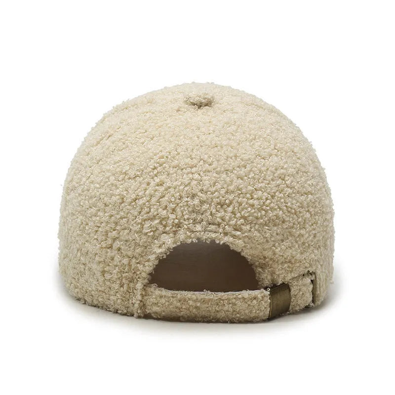 Winter baseball cap with lambskin lining in adjustable dome design showing colour options