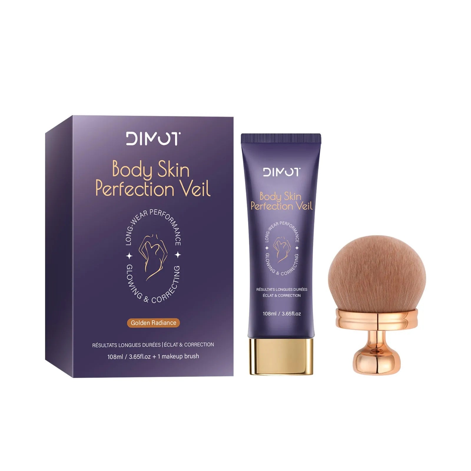 108ml waterproof body concealer cream pot with brush for tattoo and birthmark coverage