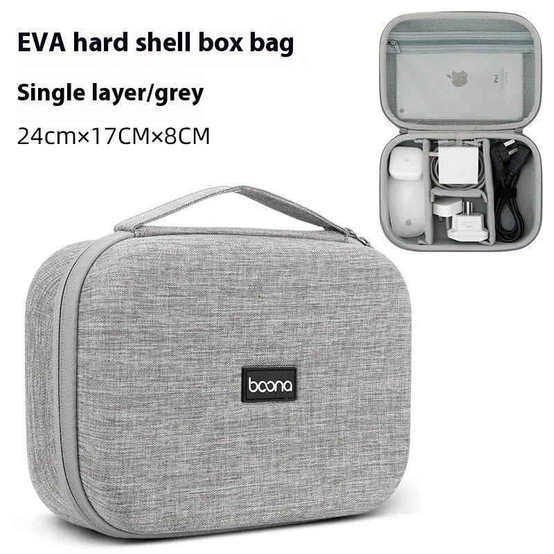 Multifunctional digital storage bag in grey or black, EVA material, 3kg load, BN-F012