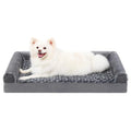 Grey U-shaped removable cover pet sofa kennel dog bed with sponge interior