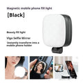 Mobile phone magnetic selfie fill light with dimmable LED ring and three colour temperature settings