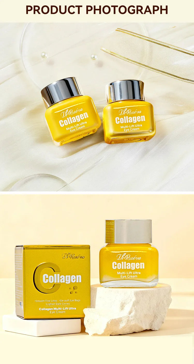 DR.ROSEVA Anti-Wrinkle Collagen Eye Cream 76g jar with hydrating formula for dark circles and fine lines