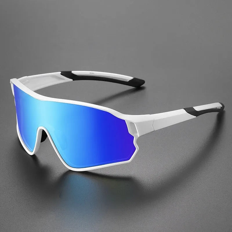 Colourful full rim resin cycling sports sunglasses for fishing, unisex adult, windproof design