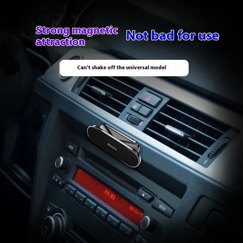 360 degree rotary magnetic adhesive car phone holder in black and grey with zinc alloy and N50 magnet