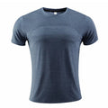 Men's short sleeve sport t-shirt in polyester spandex for running and basketball