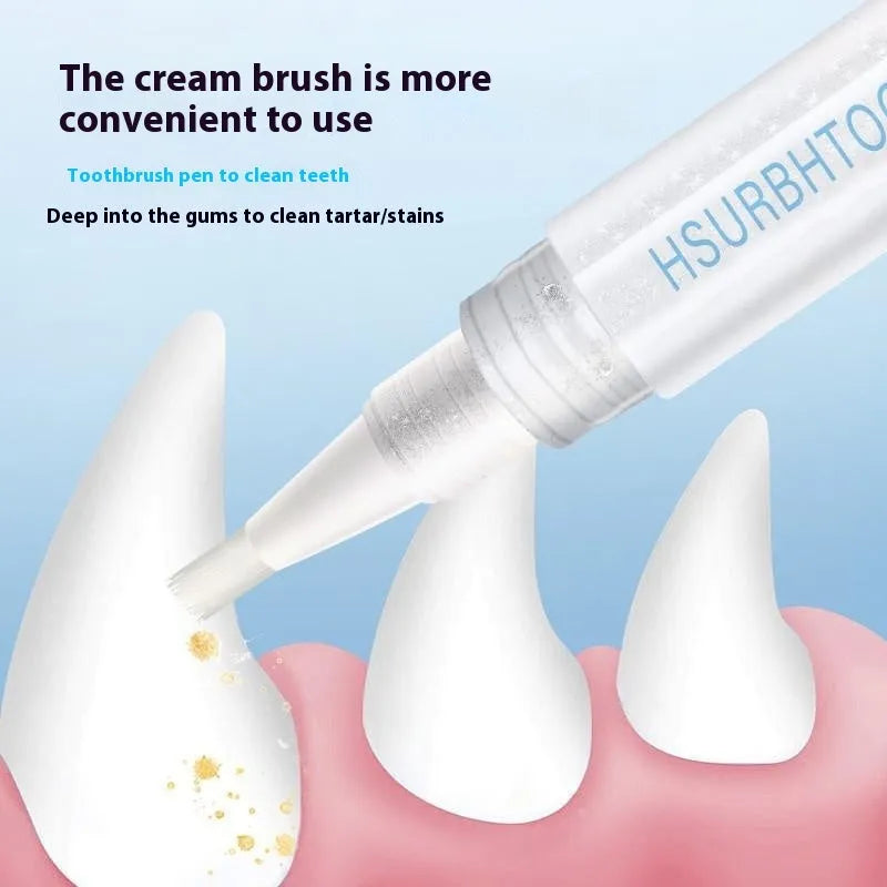 Plastic pet toothbrush pen for dogs with rotating toothpaste dispenser for dental cleaning