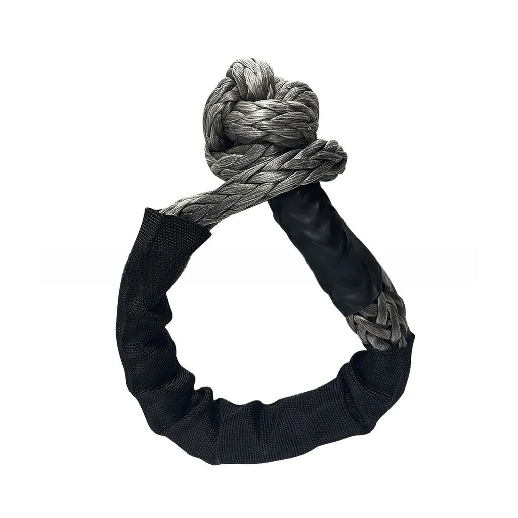 Polymer pimple soft shackle trailer rope for vehicle recovery with 12mm diameter and multiple colour options