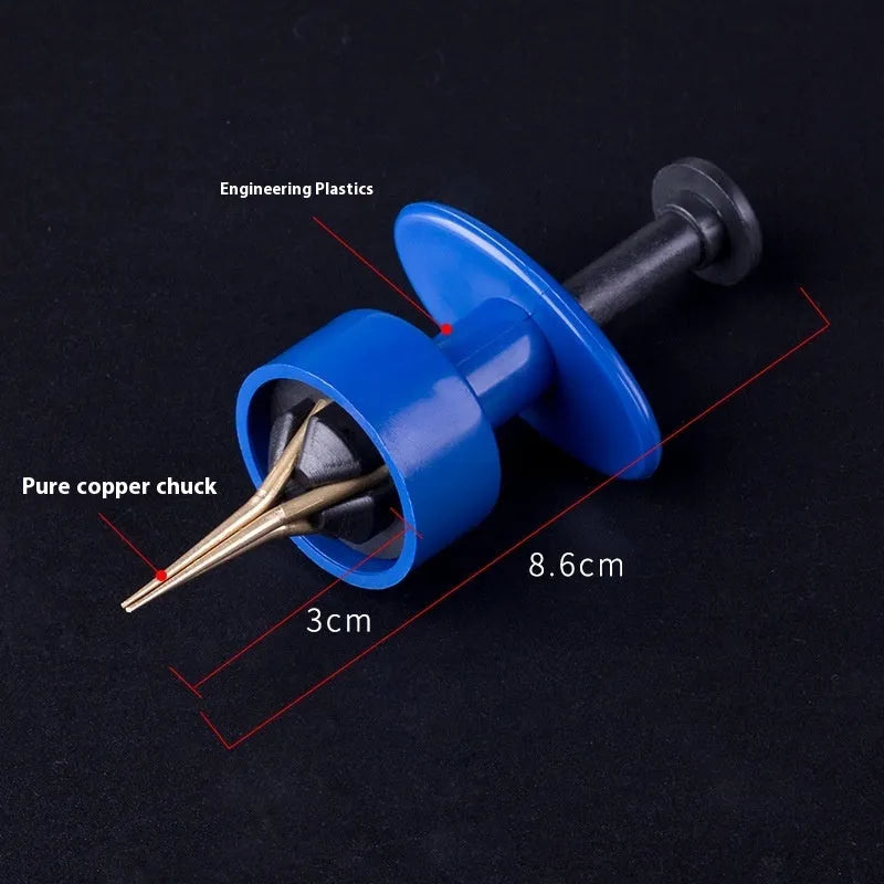 Blue ABS bloodworm clip with rubber bands bottle set for live bait fishing