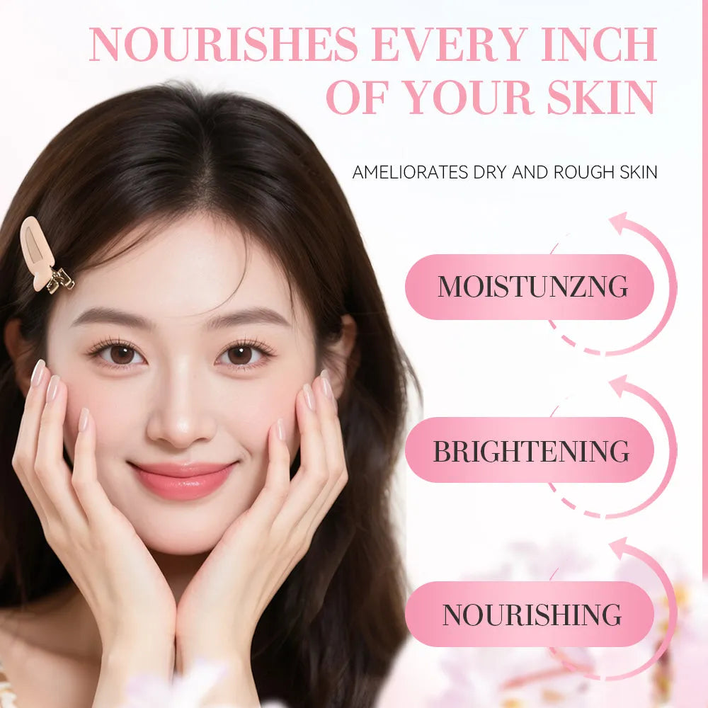 5-piece facial and body skin care set with whitening cleanser toner lotion eye cream serum