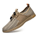 Men's breathable mesh casual sports shoes in three colours with elastic band fastening