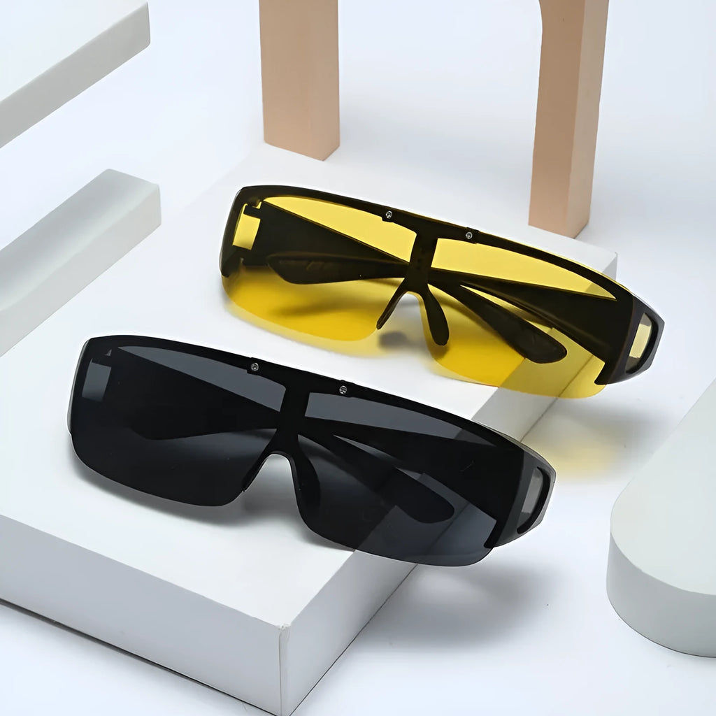 Polarised sunglasses with myopia correction showing multiple lens colour options for outdoor activities