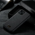 PU leather all-inclusive Samsung phone case in beef tendon black with simple solid colour business style