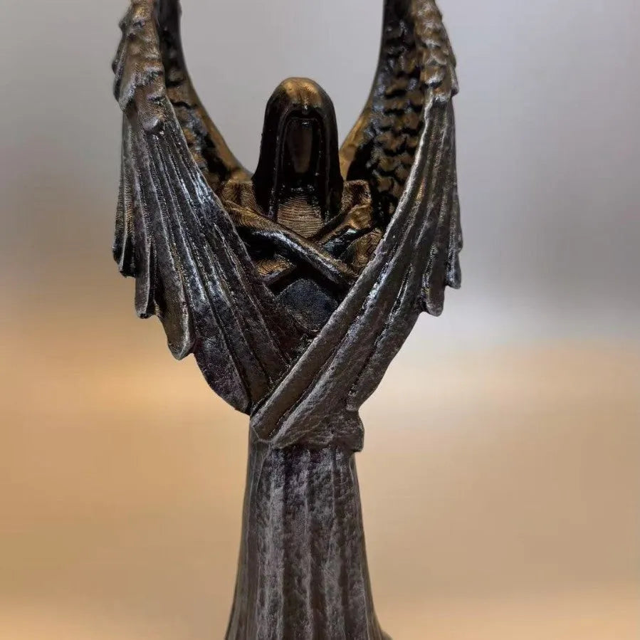 Dark Angel resin statue ornament on display, showing detailed sculptural form.