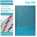 A4 business notepad with PU leather cover showing 204 sheets of 80g wood-free paper
