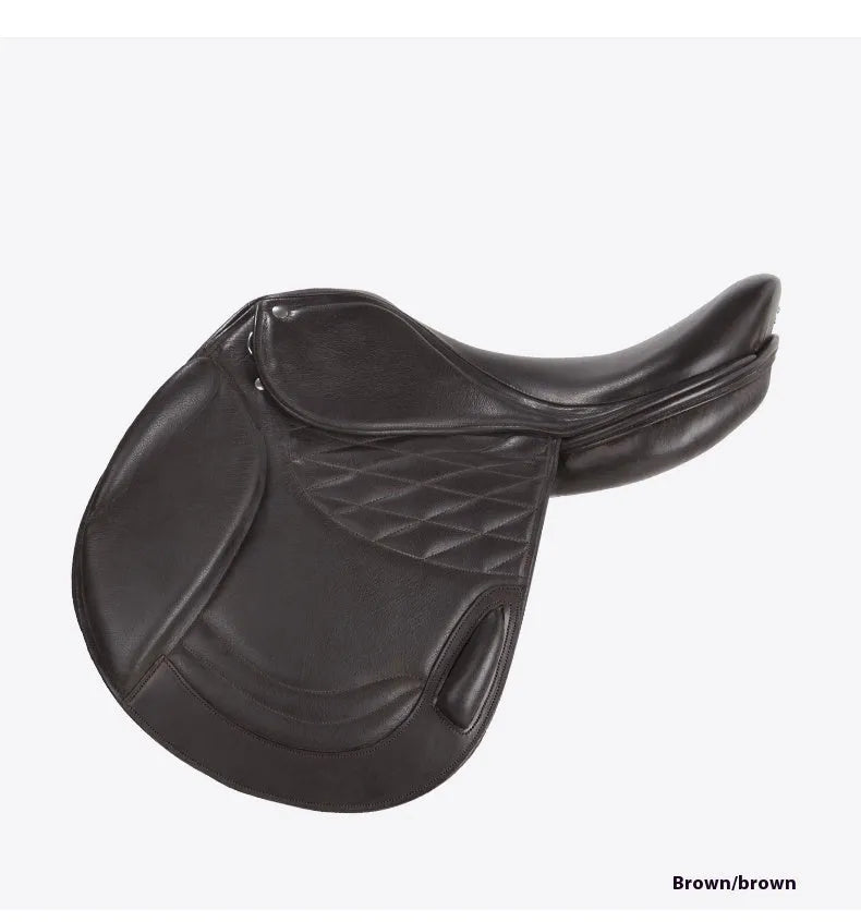 Cowhide leather horse saddle 17 inch black colour obstacle riding equestrian sports gear