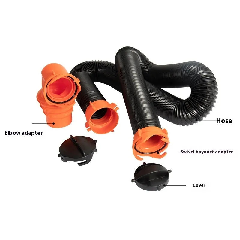 90 degree sewage hose rotary elbow joint in PP material showing flexible drainage connection