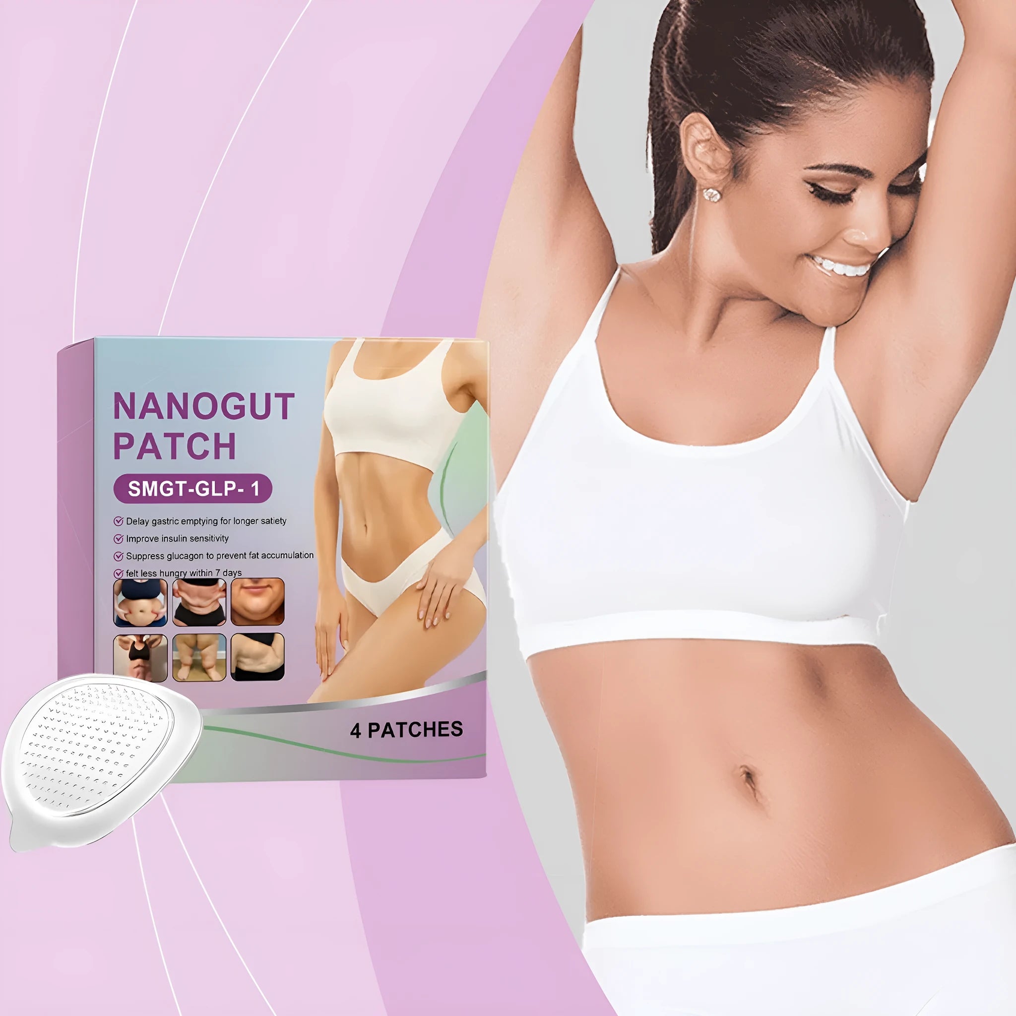 3x3cm nursing adhesive bandage patches with active ingredients in four-pack