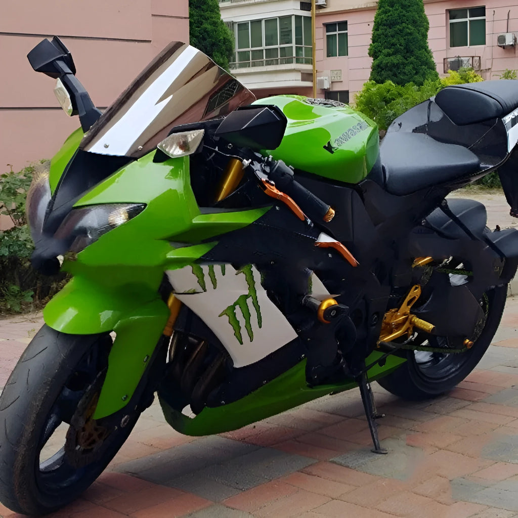 Blue motorcycle windscreen replacement for Kawasaki ZX-6R and ZX-10R sport bikes