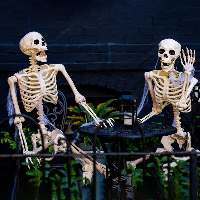 90cm tall movable joint plastic skeleton Halloween decoration with articulated limbs