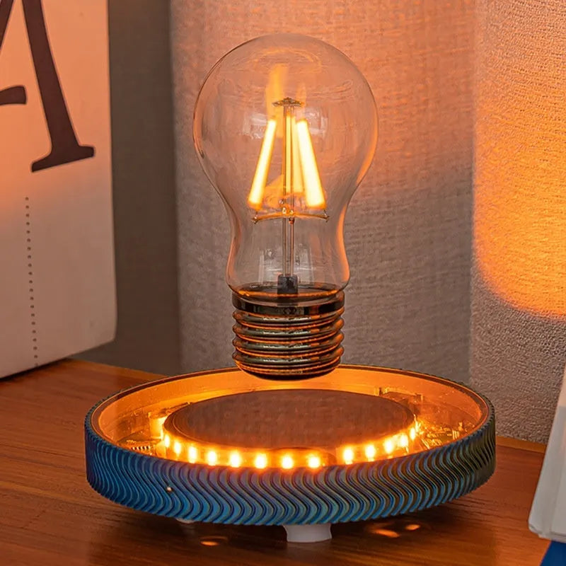 Magnetic suspension moon lamp decorative ornament with 3D printed modern design