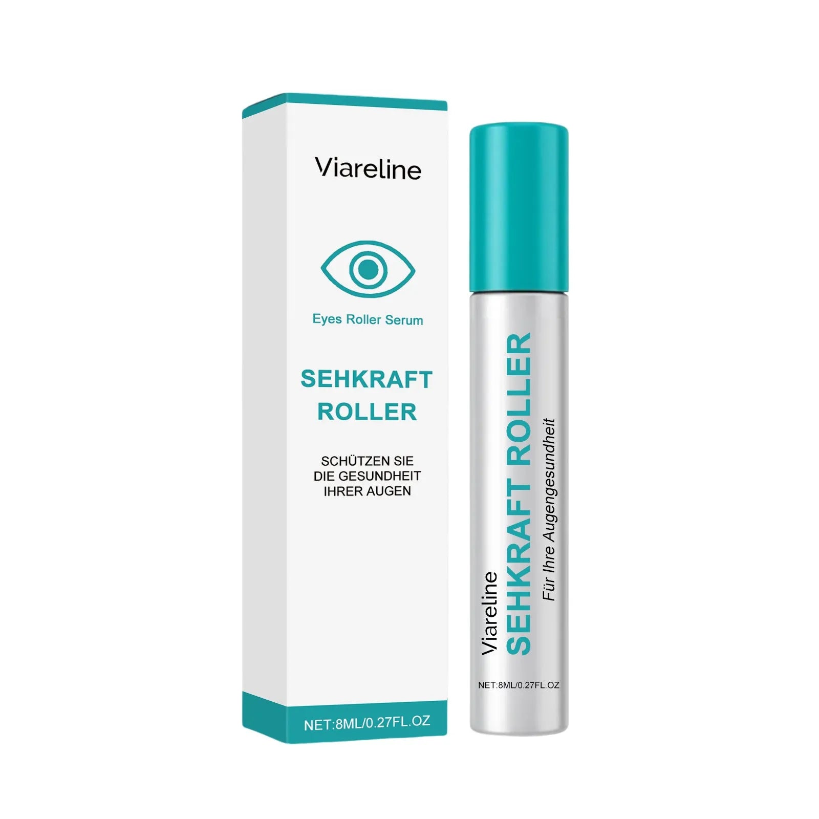 8ml Eye Care Ball bottle for mild massage around the eyes with peppermint and hyaluronic acid.