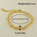 Arabic style women's copper bracelet with heart-shaped pendant featuring single zircon stone