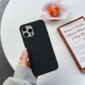 Woven liquid silicone phone case with wave pattern for iPhone 12 in black
