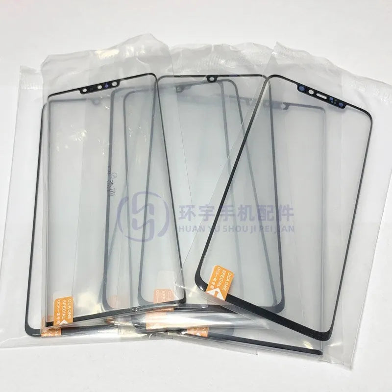 OnePlus 7 Pro replacement glass touch screen with OCA adhesive and manufacturer logo