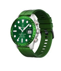 Multi-colour silicone wristband smart watch international version with Bluetooth calling in black