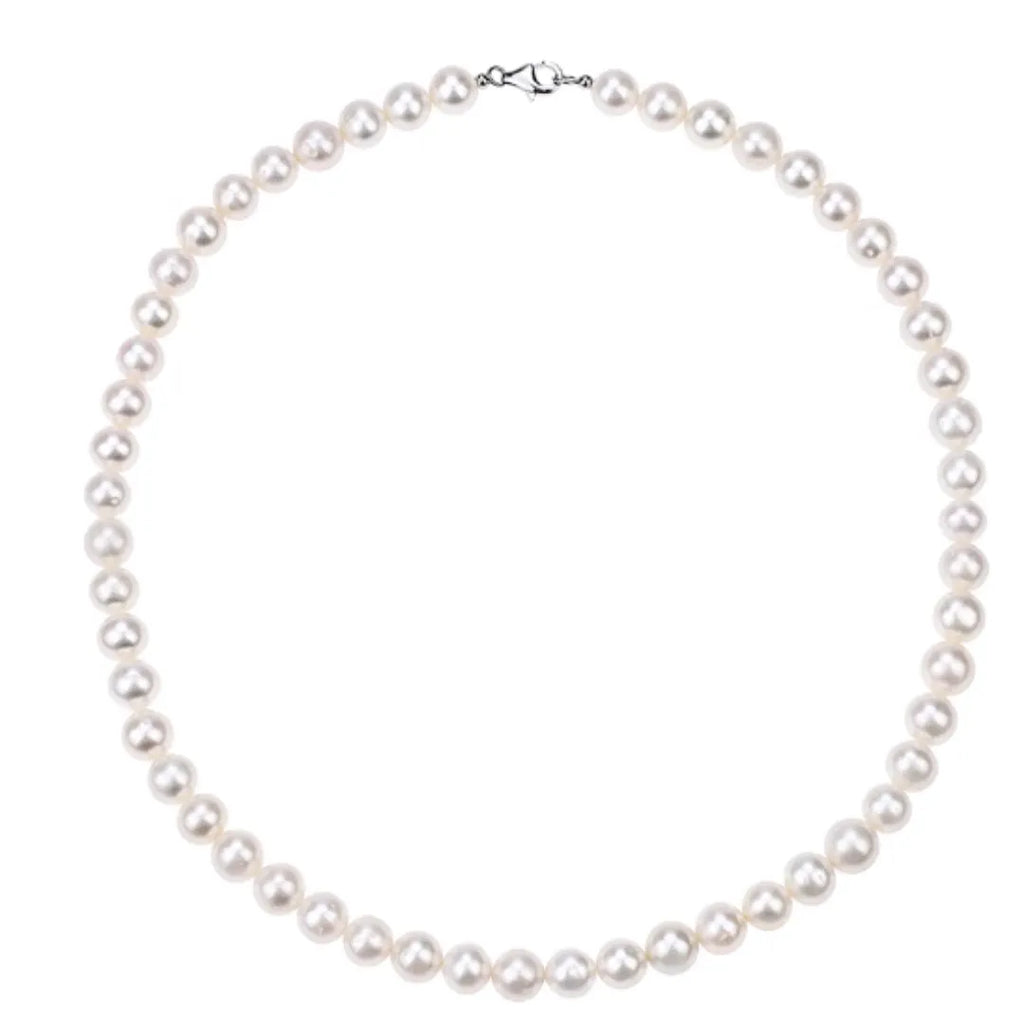 Natural pearl necklace unisex clavicle length mother of pearl beads 10mm 6mm 7mm 8mm 9mm chain 45cm