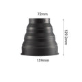 Silicone lens mask light shield for SLR and mobile phone, matte finish, S 53-67mm or M 72-105mm.