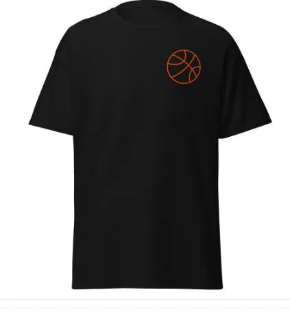 Men's short-sleeved polyester t-shirt with ball pattern design in multiple colour options