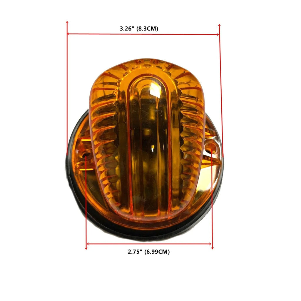 LED roof cab marker light kit with yellow lens, T10 bulbs, bases, and screws for truck or van