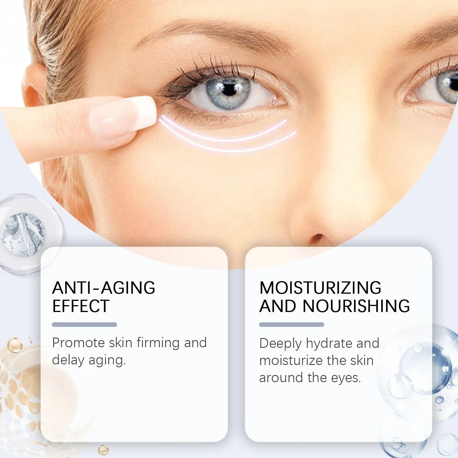 Retinol eye cream container with 20g soft moisturising formula for under-eye application