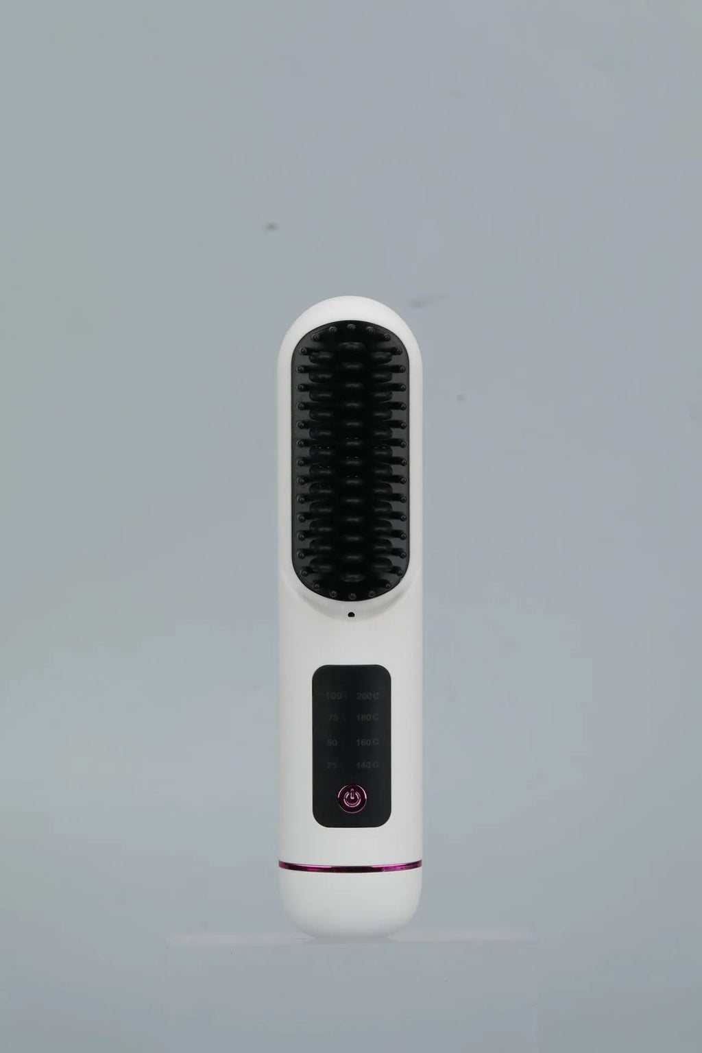 Portable charging negative ion straight hair comb in white, dark blue, or grey colour