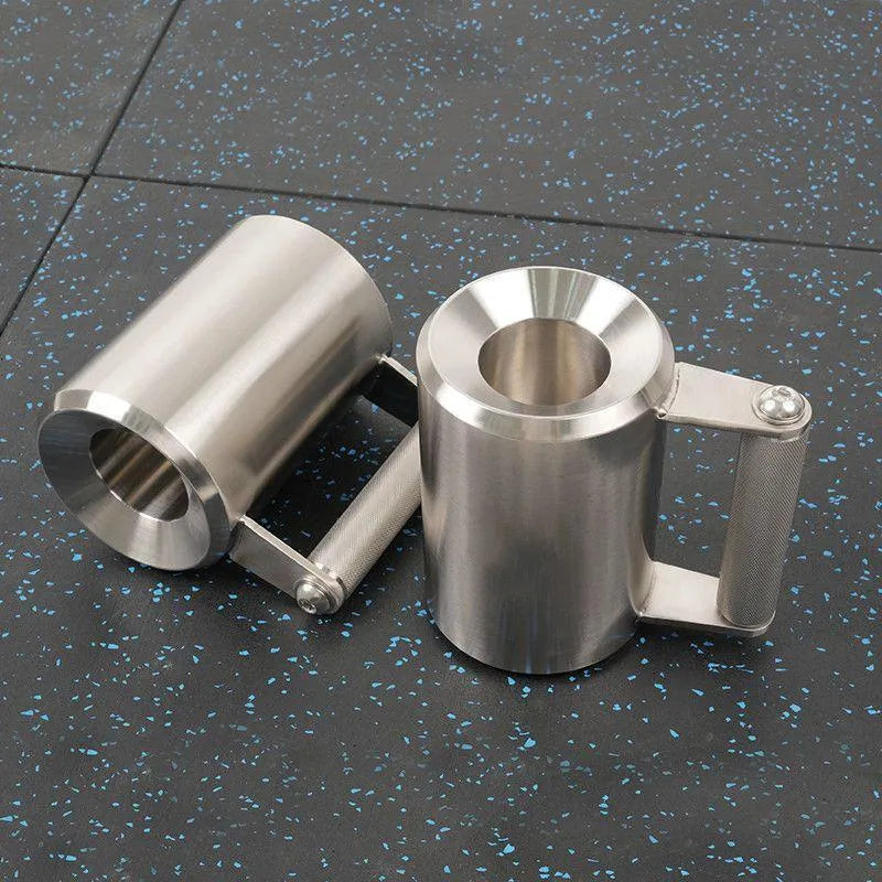 Silver stainless steel dumbbell cup weight plate weighing 8kg for strength training equipment