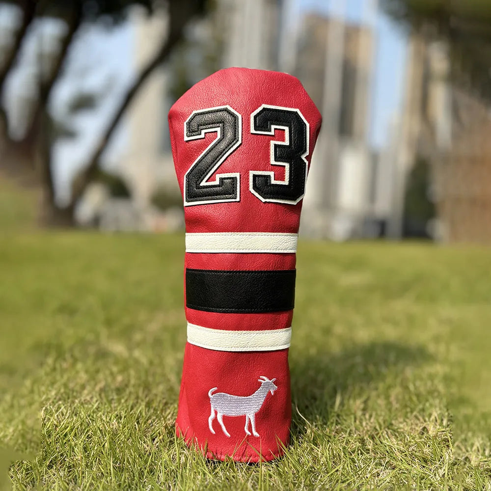 A PU golf club sleeve in a choice of colours, designed to fit over wooden pole sets and a square putter iron head.