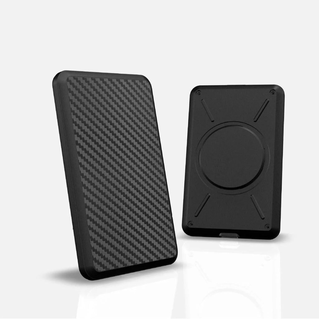 Black plastic wireless CarPlay box with Type-C port and TF card slot, no screen