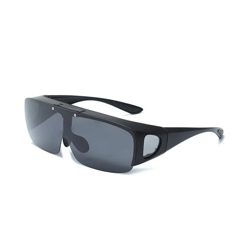 Polarised sunglasses with myopia correction showing multiple lens colour options for outdoor activities