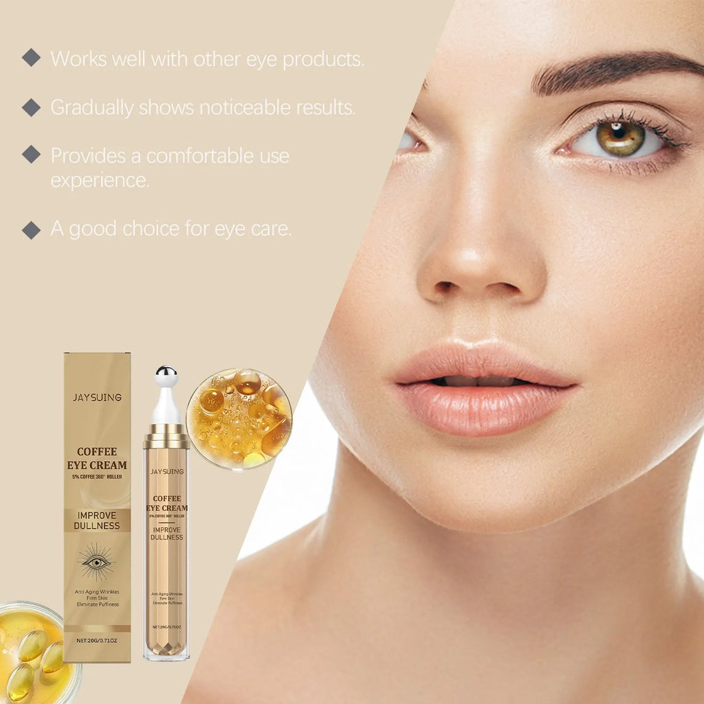 20g tube of caffeine firming eye cream with coffee extract for under-eye application