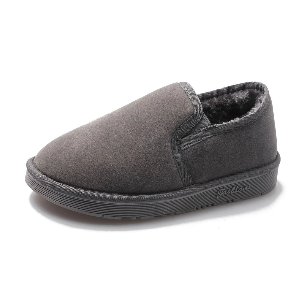 Fleece-lined casual snow boots with a flat rubber sole, shown in multiple colours.