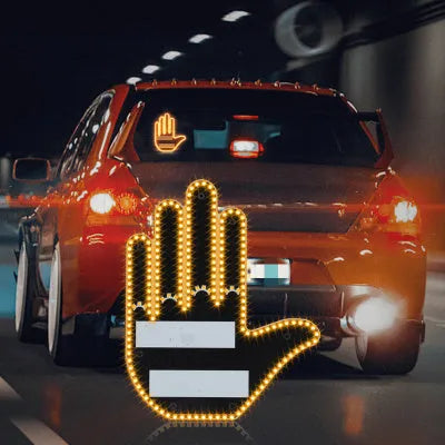 Black plastic LED gesture car light with remote control showing three illumination modes